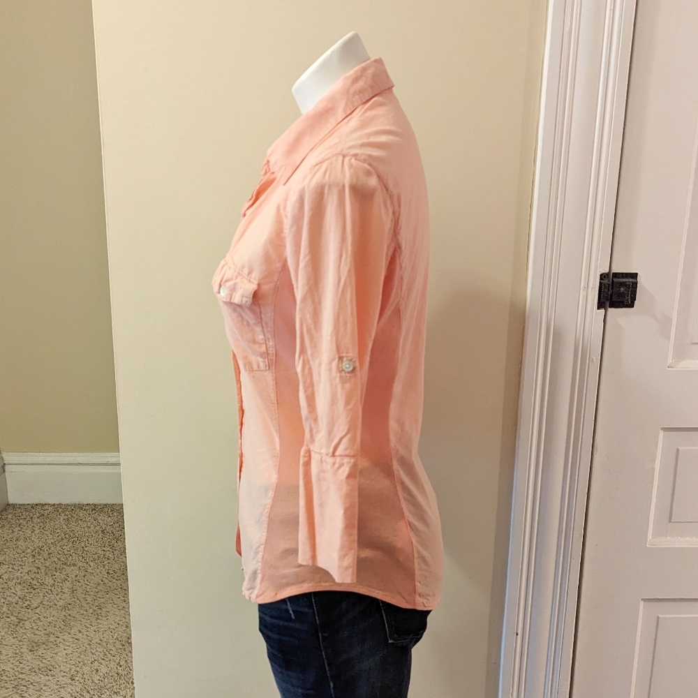 Standard James Perse Peach Color Button Down Top … - image 2
